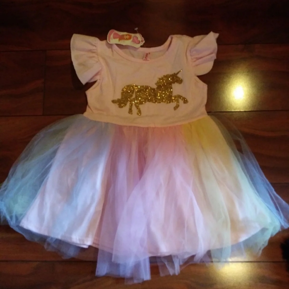 Toddler's Unicorn Dress/Tulle Size 2T(90)
